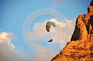 Paragliding in the mountains