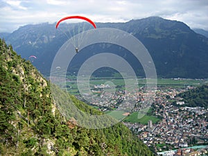 Paragliding near Interlaken, Switzerland