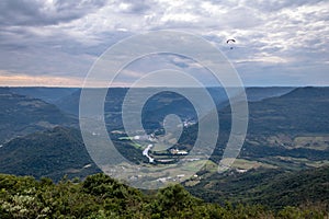 Paragliding at Ninho das Aguias Eagle`s Nest - Nova Petropolis, Rio Grande do Sul, Brazil