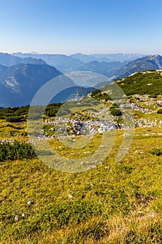 Paragliding over the Alps, Dachstein Mountain, Austria