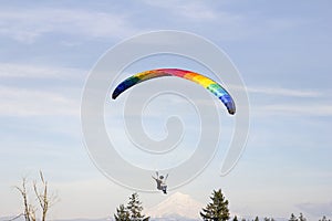 Paragliding Over Mount Hood