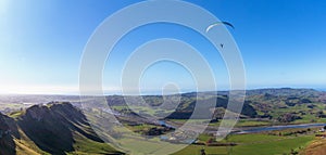 Paragliding over Te Mata Peak, Hawkes Bay, New Zealand