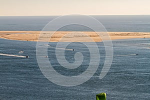 Paragliding and sailing at the Dune of Pilat