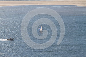 Paragliding and sailing at the Dune of Pilat