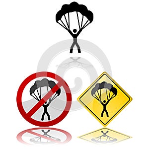 Paragliding sign set