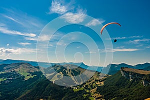 Paragliding on the sky