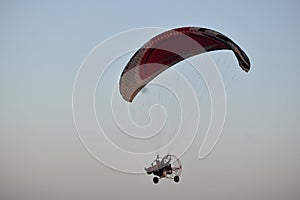 Paragliding sky flying machine