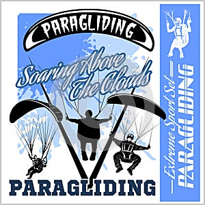 Paragliding. Sport emblem