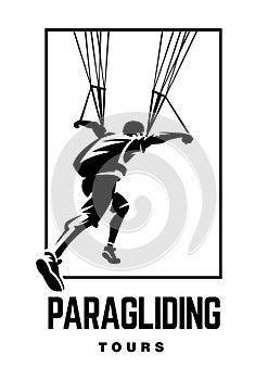 Paragliding. Sport emblem