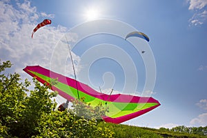 Paragliding sport in the sky