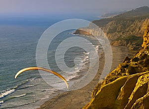 Paragliding at Sunset, California