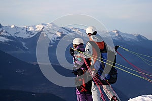 Paragliding in tandem