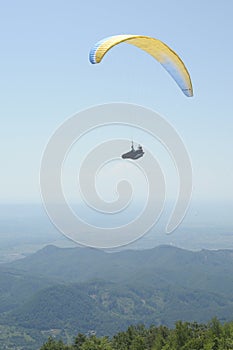 Paragliding, view from Ignis peak in Maramures photo