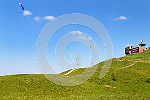 Paragliding and weather station