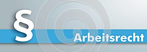 Paragraph Blue Banner Arbeitsrecht Header