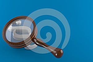 Paragraph with magnifying glass