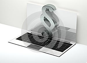 Paragraph notebook 3d-illustration