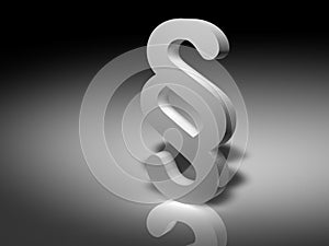 Paragraph symbol in gray