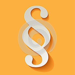 Paragraph white symbol on a yellow background.