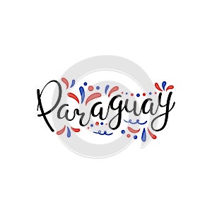 Paraguay calligraphic lettering quote photo