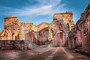 Paraguay - Inside the Former Church of the Jesuit Mission Ruins at Santisima Trinidad del Parana UNESCO World Heritage photo