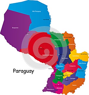 Paraguay map photo