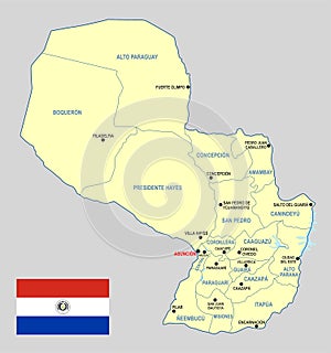 Paraguay map - cdr format photo