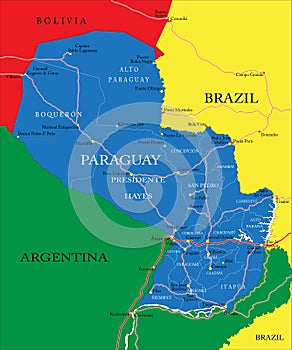 Paraguay map photo
