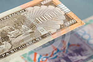 Paraguay money, Guaranies, Paper banknotes photo