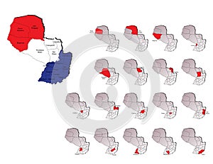 Paraguay provinces maps photo