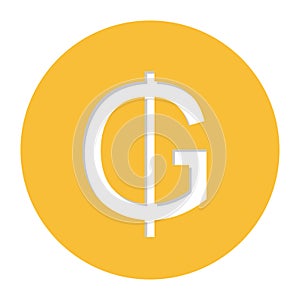 paraguayan guarani currency symbol icon photo