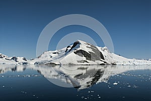 Paraiso Bay mountains landscape, Antartic