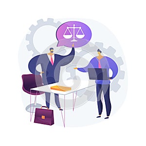 Paralegal services abstract concept vector illustration.