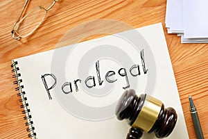 Paralegal is shown on the business photo using the text