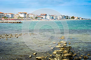 Paralia Katerini Beach View In Greece. Perfect Summer Destination In The Greek Riviera