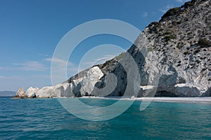 Paralia Lalaria beach in Skiathos in Greece