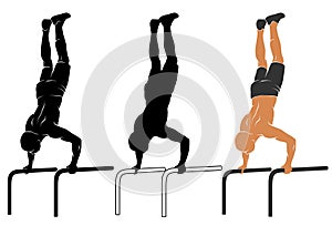 Parallel bars push-up photo