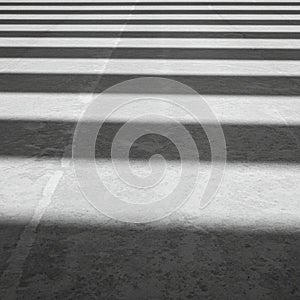 Parallel black and white stripes create an abstract pattern on a textured surface. The