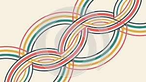 Parallel colorful wavy lines, abstract dynamic pattern, vector design Generative AI