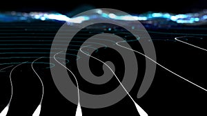 Parallel curves describing several roads. Abstract background. photo