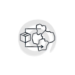 Parallel import outline icon. Monochrome simple sign from logistics collection. Parallel import icon for logo, templates