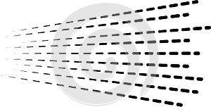 parallel lines irradiated with difference thickness