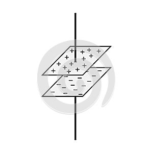 parallel plate capacitor in circuit.