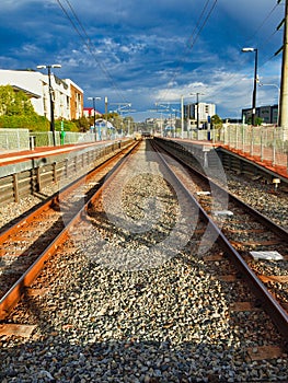 Parallel Rusty Train Tracks, Perth,  Western Australia