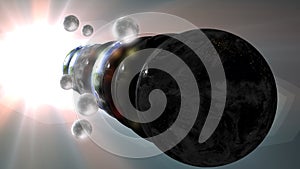 Parallel universe multiple earth illustration realistic 3D rendering and 3d illustration