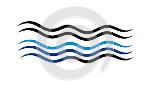 Parallel Wavy Lines Border, Minimalist Modern Vector Element, vector design Generative AI