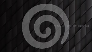 Parallelogram Blocks Conceptual Tech 3D Vector Dark Gray Abstract Background