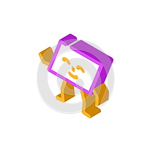 parallelogram geometric shape character isometric icon vector illustration