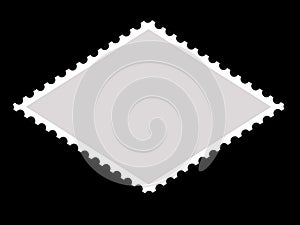Parallelogram shape postage stamp frame photo