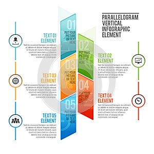 Parallelogram Vertical Infographic Element photo